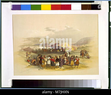 Campement de pèlerins à Jéricho le 1er avril 1839 RCAC2002717493 Banque D'Images