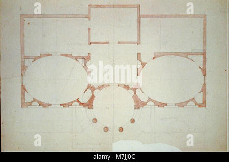 Chambre ('Tudor Place') pour Thomas et Martha Custis Peter, 1644 31st Street, N.W., Washington, D.C., Georgetown floor plan RCAC2002712410 Banque D'Images