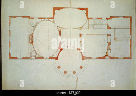 Chambre ('Tudor Place') pour Thomas et Martha Custis Peter, 1644 31st Street, N.W., Washington, D.C., Georgetown floor plan RCAC2002712411 Banque D'Images