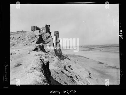 L'Iraq. Mossoul. Sanchérib's Castle. Ruiné reste sur la rive ouest du Tigre, LOC.16209 matpc Banque D'Images