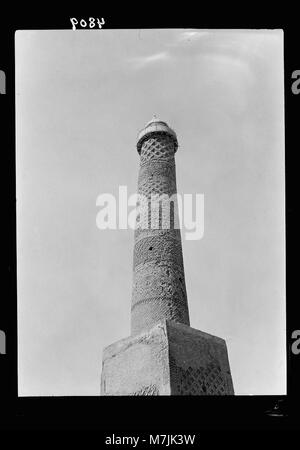 L'Iraq. Mossoul. La tour penchée montrant le détail de l'arabesque LOC.16208 matpc Banque D'Images