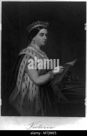 Portrait de la reine Victoria, monarque de Grande-Bretagne et d'Irlande de 1819 à 1901, symbolisant son long règne et son influence sur l'histoire britannique. Banque D'Images