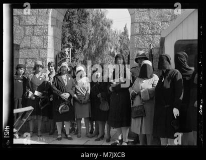 Les délégations de protestation arabe, des manifestations et des grèves contre la politique britannique en Palestine (suite à ces perturbations (émeutes de 1929)). Des femmes arabes à la haute délégation matpc LOC.15738 Banque D'Images