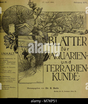 Blätter für Aquarien und- Terrarien-Kunde (1905) (20199344510) Banque D'Images