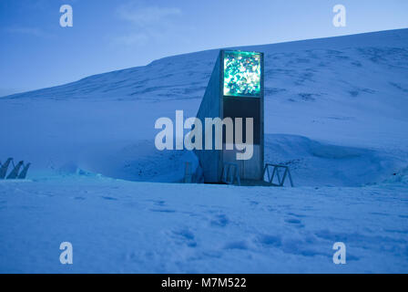 Le Seed Vault représente la plus grande collection de diversité végétale au monde dans est situé au fond d'une montagne sur l'archipon Svalbard. Banque D'Images
