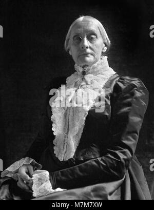 Susan B Anthony. Portrait de Susan Brownell Anthony (1820-1906), American s'effrite et réformateur social, par Frances Benjamin Johnston. Banque D'Images