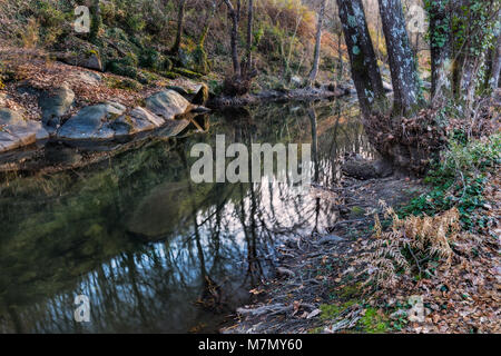 Garganta de Pedro Le Chate. Paysage près de Jaraiz de la Vera, Caceres. L'Estrémadure. L'Espagne. Banque D'Images