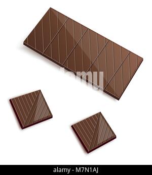 Barre de chocolat vector illustration Illustration de Vecteur