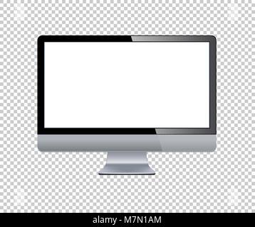 Une télévision à écran LCD Monitor isolated vector illustration Illustration de Vecteur