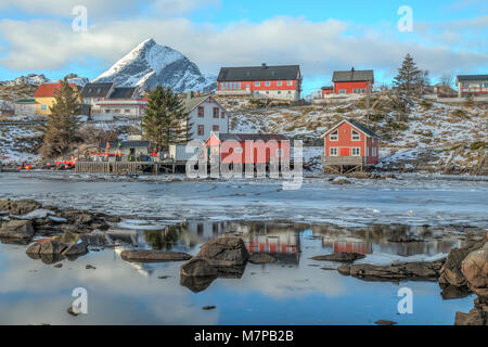 Sund, Ramberg, Leknes, Lofoten, Norvège, Pays-Bas, Europe ; Banque D'Images