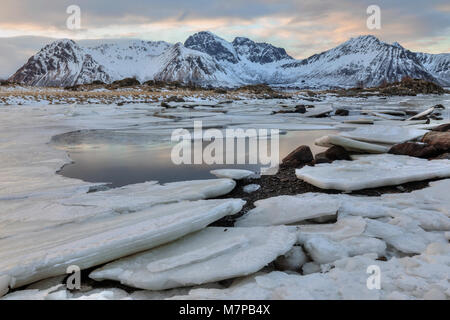 Leknes, Lofoten, Norvège, Europe Banque D'Images