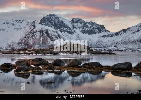 Leknes, Lofoten, Norvège, Europe Banque D'Images