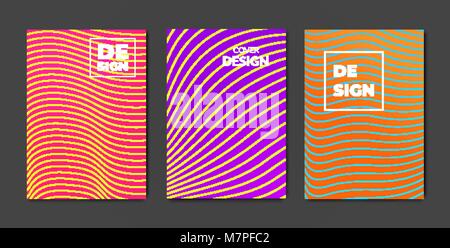 Ensemble de la conception de la couverture moderne avec les éléments de géométrie Illustration de Vecteur