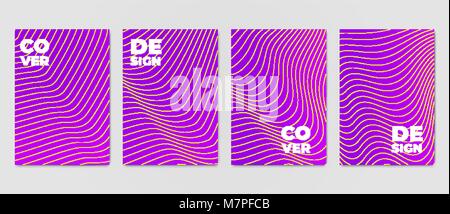 Design moderne avec couvercle violet motif géométrique Illustration de Vecteur