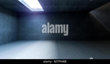Architecture d'intérieur en béton de l'image de rendu 3D Banque D'Images