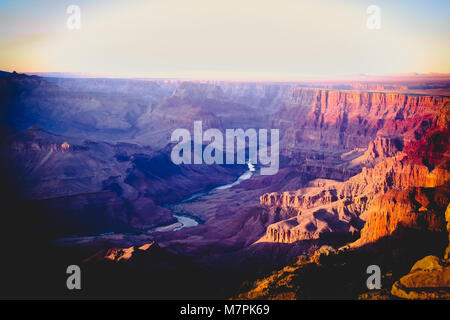 Panorama vue sur parc Nation Grand Canyon en Arizona, États-Unis Banque D'Images