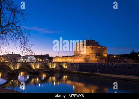 Saint Angelo Angelo et Château de pont de Rome, Italie Banque D'Images