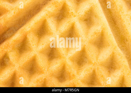 La texture de fond - des gaufres belges, Close up. Banque D'Images
