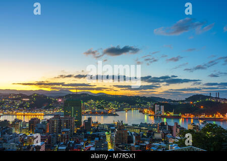 Cityscape de Keelung, Taïwan Banque D'Images