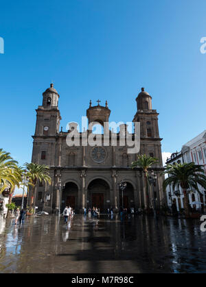 Catedral de Santa Ana (Cathédrale de Santa Ana) Plaza de Santa Ana, Vegueta, Las Palmas de Gran Canaria, Îles Canaries, Espagne.. Banque D'Images