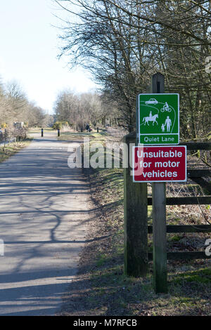 Quartier calme et signer, Devil's Punchbowl, Hindhead, Surrey, UK Banque D'Images