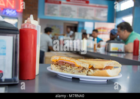 Payan Especial à Barra Payan sandwich shop, Santo Domingo, République Domnican Banque D'Images