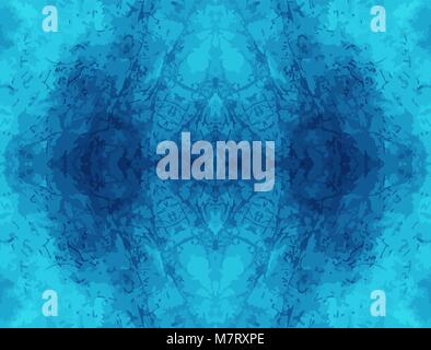 Abstract design tribal bleu sur fond bleu Illustration de Vecteur