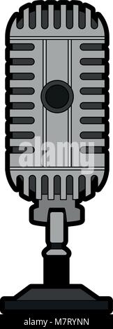 Microphone Vintage isolated Illustration de Vecteur