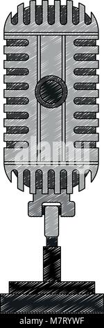 Microphone Vintage isolated Illustration de Vecteur