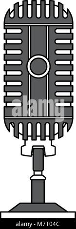 Microphone Vintage isolated Illustration de Vecteur