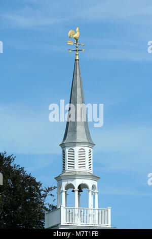 Un clocher avec girouette Banque D'Images