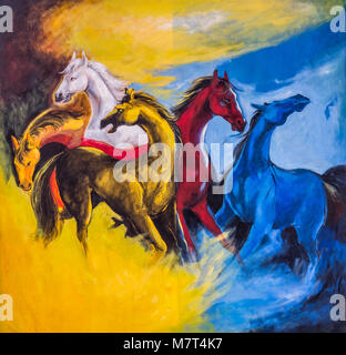 Peinture cheval impressionnant Banque D'Images