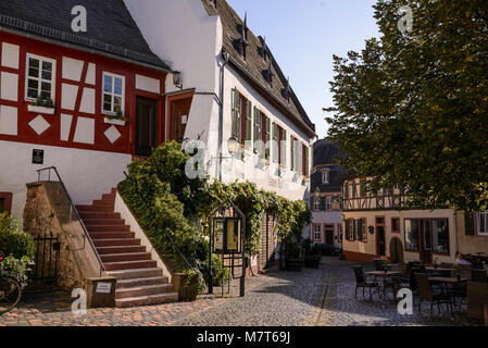 Markt, Oestrich-Winkel, Rheingau, Hessen, Allemagne Banque D'Images