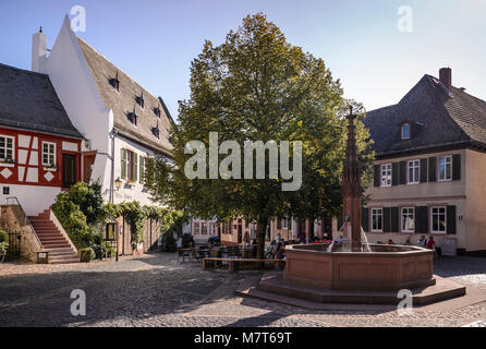 Markt, Oestrich-Winkel, Rheingau, Hessen, Allemagne Banque D'Images