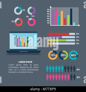 Modèle infographique set icons Illustration de Vecteur