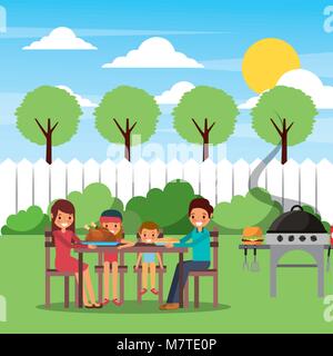 Personnages famille Illustration de Vecteur