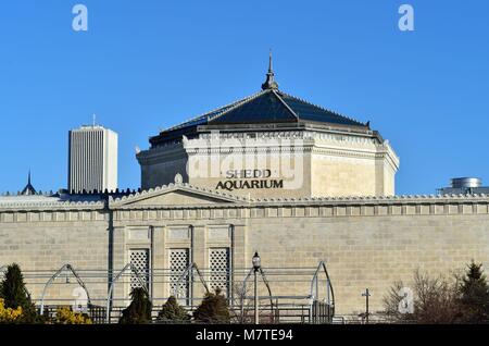 Chicago, Illinois, USA. Le Shedd Aquarium (officiellement le John G. Shedd Aquarium) est une piscine aquarium public de Chicago. L'aquarium a ouvert ses portes en 1930. Banque D'Images