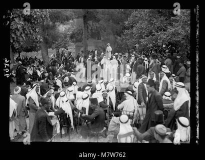 Les perturbations de la Palestine de 1936. Rassemblement arabe à Abou Ghosh LOC.18052 matpc Banque D'Images