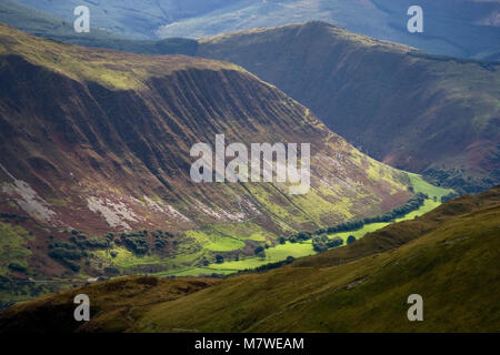 Vu de la vallée galloise Cadair Idris, Gwynedd, Pays de Galles, Septembre Banque D'Images