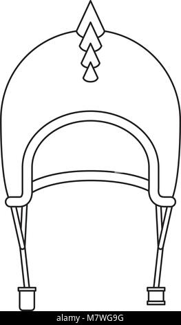 Casque de motocycliste classique d'épines Illustration de Vecteur