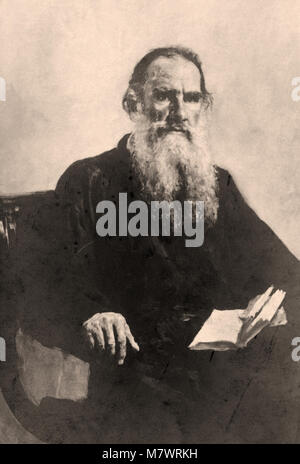 Poète russe Lev Nikolaïevitch Tolstoï (1799- 1837).Vintage carte postale. Banque D'Images