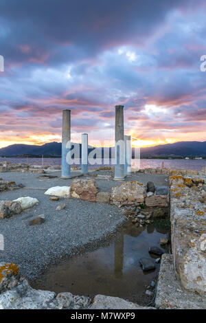 Des fouilles archéologiques de Nora, Pula, village du district de Cagliari, Sardaigne, Italie Banque D'Images