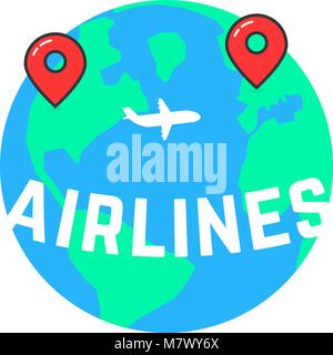 Lignes aériennes comme construire une route Illustration de Vecteur