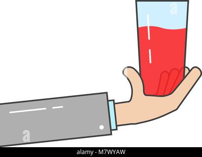 Par ailleurs linéaire holding glass Illustration de Vecteur