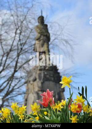 Black Watch War Memorial, Aberfeldy, Perthshire, Écosse, 12 avril 2015. Banque D'Images