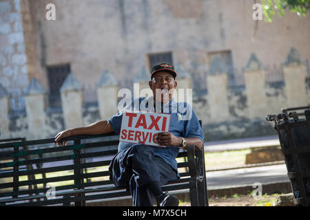 Un service de taxi, Santo Domingo, République Domnican Banque D'Images