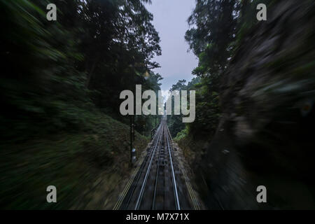 Bukit Bendera Tramway à l'île de Penang, Malaisie Banque D'Images