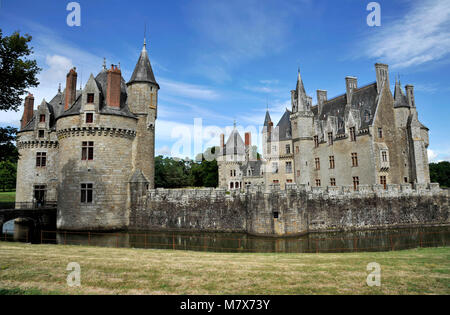 Missilac (nord-ouest de la France). Château de La Bretesche, château médiéval construit au xivème siècle, reconstruite au xixème siècle, classée en tant que nation Banque D'Images