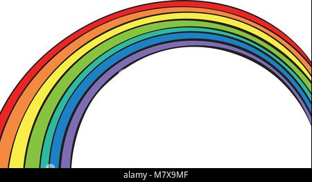 Rainbow isolé sur fond blanc Illustration de Vecteur