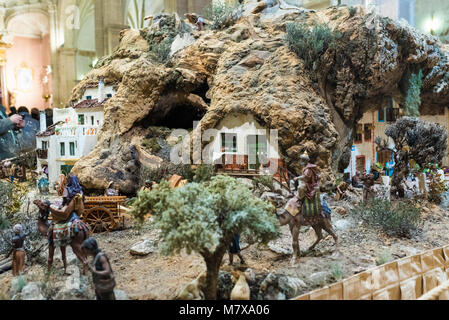 Portal de Belén de Cantalejo (Segovia-España) Banque D'Images